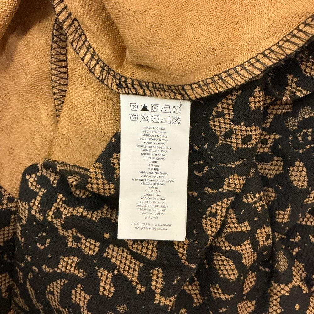 Michael Kors Black and Tan Lace Mini Dress, Sz Med - Picture 6 of 6